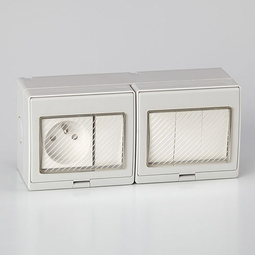 Four Switch with A French Type Socket